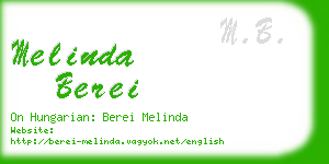 melinda berei business card